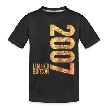 18ème anniversaire garçon cadeau édition limitée 2007 - T-shirt bio Premium Enfant - noir - Devant