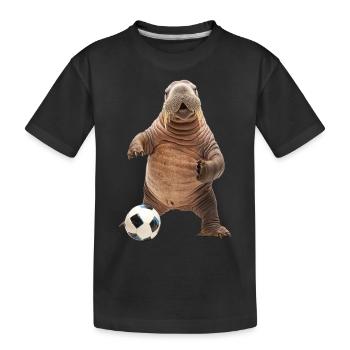 Walross - Kinder Premium Bio T-Shirt - Schwarz - Vorne