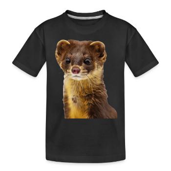 Wiesel - Kinder Premium Bio T-Shirt - Schwarz - Vorne