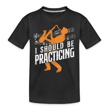 Saxophones que je devrais pratiquer - T-shirt bio Premium Enfant - noir - Devant