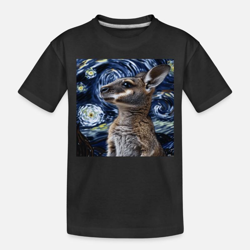 Wallaby - Kinder Premium Bio T-Shirt - Schwarz
