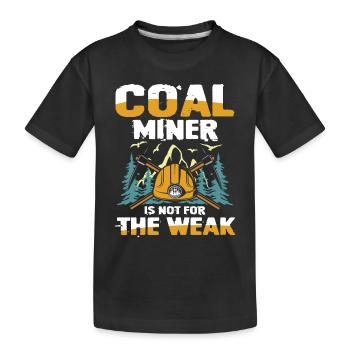 Coal Miner für einen Bergmann und Minenarbeiter - Kinder Premium Bio T-Shirt - Schwarz - Vorne