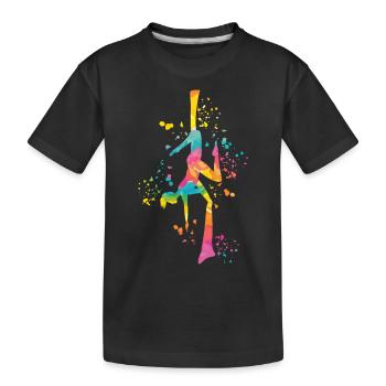 Tissu vertical acrobaties aériennes soie aérienne - T-shirt bio Premium Enfant - noir - Devant