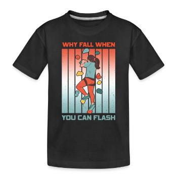 Boulderer Chalk Up et Flash Bouldering - T-shirt bio Premium Enfant - noir - Devant