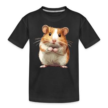 Hamster - Kinder Premium Bio T-Shirt - Schwarz - Vorne