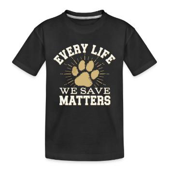 Héros du refuge pour animaux Freiwillige Tierrettung - T-shirt bio Premium Enfant - noir - Devant