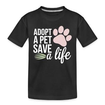Héros du refuge pour animaux Freiwillige Tierrettung - T-shirt bio Premium Enfant - noir - Devant