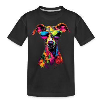 Greyhound Dog Lover Hunting Dog Love Greyhound - Kids' Premium Organic T-Shirt - black - Front