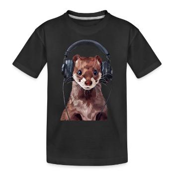Wiesel - Kinder Premium Bio T-Shirt - Schwarz - Vorne