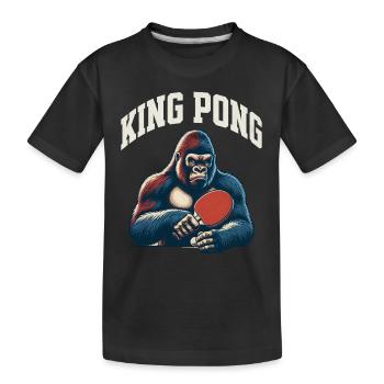Tischtennis King Pong - Kinder Premium Bio T-Shirt - Schwarz - Vorne