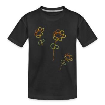 Leas Flowers - Kinder Premium Bio T-Shirt - Schwarz - Vorne