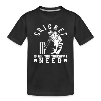 Thérapie de cricket dont j’ai besoin - T-shirt bio Premium Enfant - noir - Devant