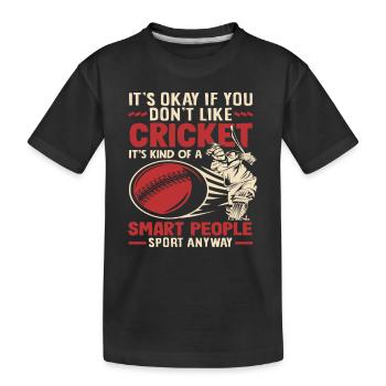 Joueur de cricket Drôle de dicton Sports - T-shirt bio Premium Enfant - noir - Devant