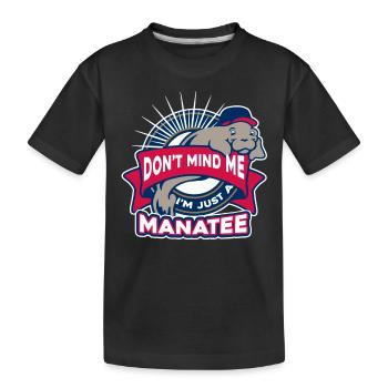 Manatee I am Just A Manatee - Kids' Premium Organic T-Shirt - black - Front
