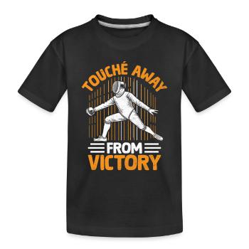 Touché weg vom Siegeszaun Fechtschwert - Kinder Premium Bio T-Shirt - Schwarz - Vorne