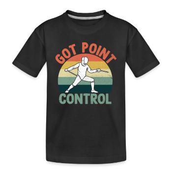 Got Point Control Zaun Fechten Schwert Fechter - Kinder Premium Bio T-Shirt - Schwarz - Vorne