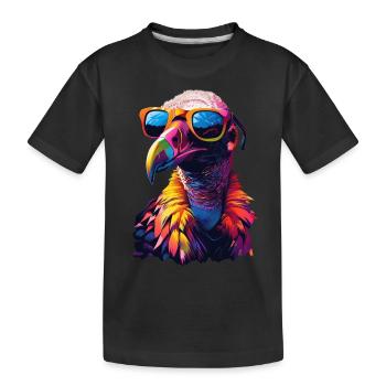 Geier - Kinder Premium Bio T-Shirt - Schwarz - Vorne