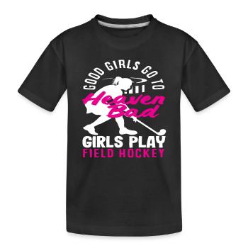 Good Girls Sky Bad Girls Hockey sur gazon - T-shirt bio Premium Enfant - noir - Devant