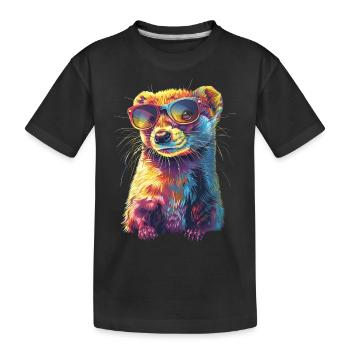 Wiesel - Kinder Premium Bio T-Shirt - Schwarz - Vorne