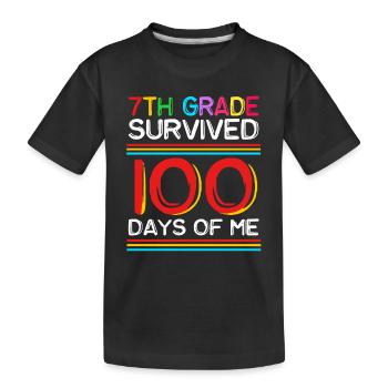 7th Grade - Kids' Premium Organic T-Shirt - black - Front