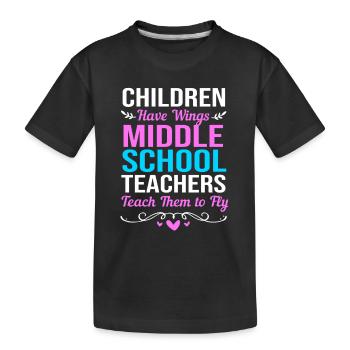 Enseignants de collège - T-shirt bio Premium Enfant - noir - Devant