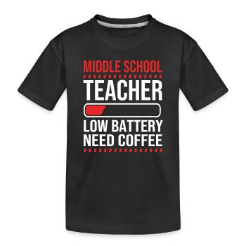 Enseignants de collège - T-shirt bio Premium Enfant - noir - Devant