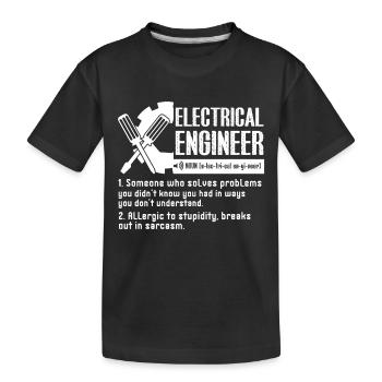 Electrical Engineer Definition - Kids' Premium Organic T-Shirt - black - Front