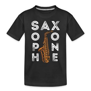 Saxophones Saxophones - Kids' Premium Organic T-Shirt - black - Front