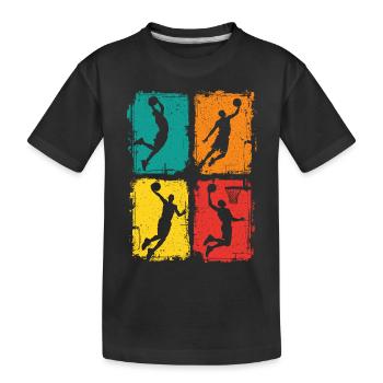 Basket-ball Joueur de basket-ball - T-shirt bio Premium Enfant - noir - Devant