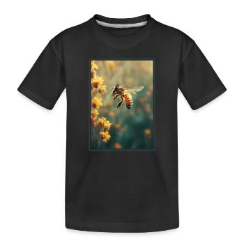 Bienen Biene - Kinder Premium Bio T-Shirt - Schwarz - Vorne