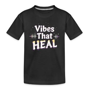 Musicothérapie, Guérison émotionnelle, Relaxation - T-shirt bio Premium Enfant - noir - Devant