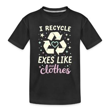 Separation empowerment, self-love, new beginnings - Kids' Premium Organic T-Shirt - black - Front
