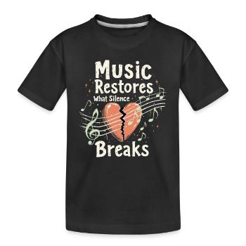 Musicothérapie, Guérison émotionnelle, Relaxation - T-shirt bio Premium Enfant - noir - Devant
