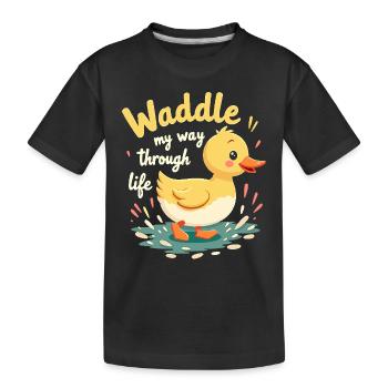 Nutztier-enten-enthusiasten Hinterhof-enten - Kinder Premium Bio T-Shirt - Schwarz - Vorne