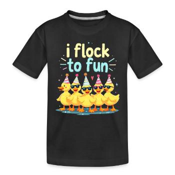 Nutztier-enten-enthusiasten Hinterhof-enten - Kinder Premium Bio T-Shirt - Schwarz - Vorne