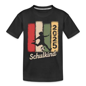 Schulkind 2025 Mädchen Junge Einschulung Geschenke - Kinder Premium Bio T-Shirt - Schwarz - Vorne