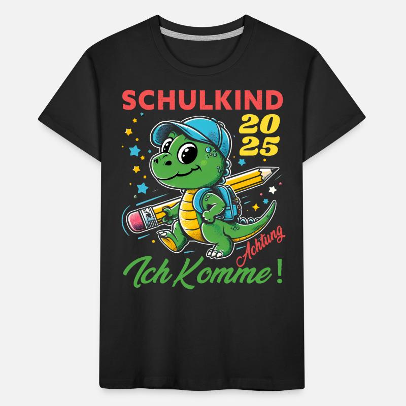 Schulkind 2025 Einschulung Geschenke Mädchen Junge Kinder Premium Bio T-Shirt