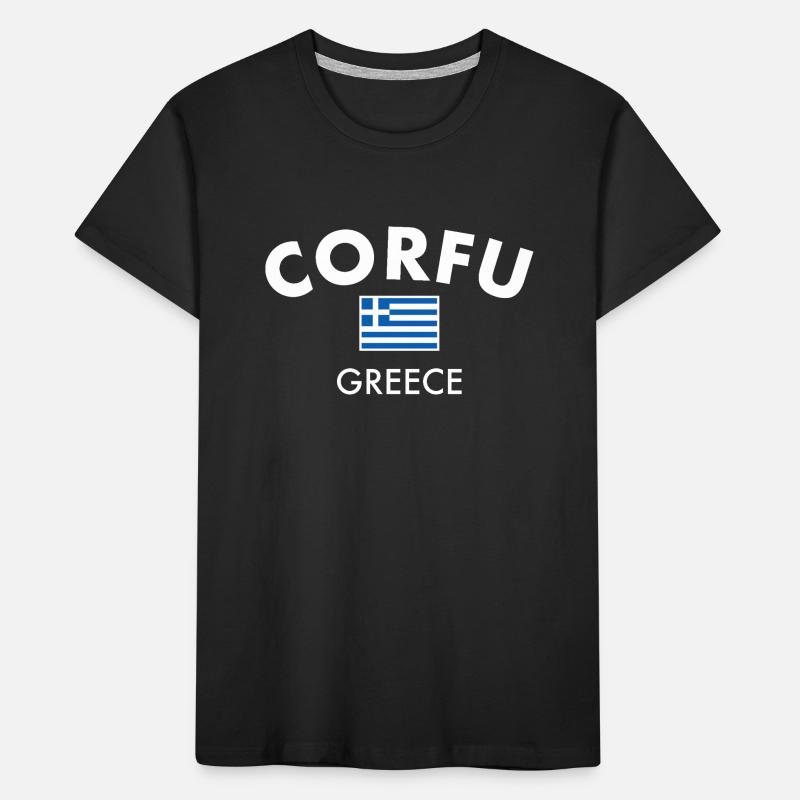 Corfou Grèce Drapeau grec Grec T-shirt bio Premium Enfant