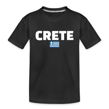 Crète Grèce Drapeau grec Grec - T-shirt bio Premium Enfant - noir - Devant