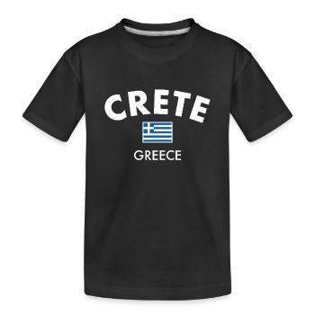 Crète Grèce Drapeau grec Grec - T-shirt bio Premium Enfant - noir - Devant
