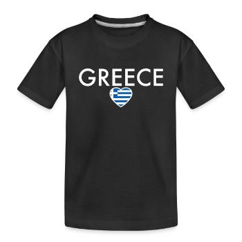Grèce Grèce Drapeau grec Grec - T-shirt bio Premium Enfant - noir - Devant
