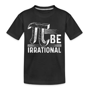 Pi Day Pi Irrational - Kids' Premium Organic T-Shirt - black - Front