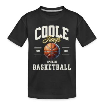 Basket-ball Joueurs de basket-ball - T-shirt bio Premium Enfant - noir - Devant