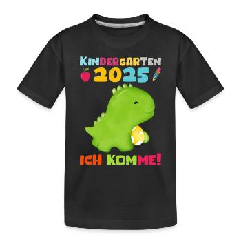kiKindergarten 2025 Kids Gift Kita 2025 Décoration - T-shirt bio Premium Enfant - noir - Devant