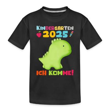 kiKindergarten 2025 Kids Gift Kita 2025 Décoration - T-shirt bio Premium Enfant - noir - Devant