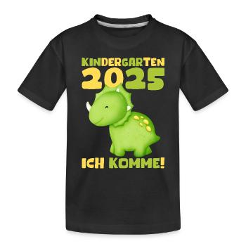 kiKindergarten 2025 Kids Gift Kita 2025 Décoration - T-shirt bio Premium Enfant - noir - Devant