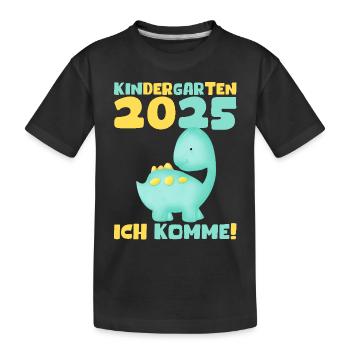 kiKindergarten 2025 Kinder Geschenk Kita 2025 Deko - Kinder Premium Bio T-Shirt - Schwarz - Vorne