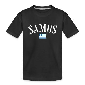 Samos Grèce Drapeau grec Grec - T-shirt bio Premium Enfant - noir - Devant