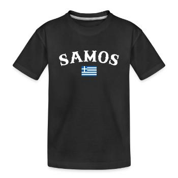 Samos Grèce Drapeau grec Grec - T-shirt bio Premium Enfant - noir - Devant