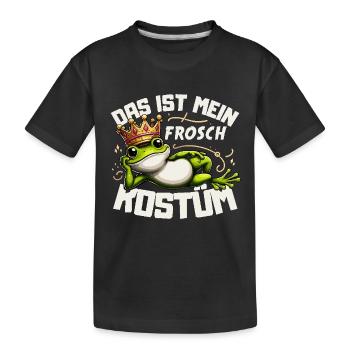 Karneval Frosch Kostüm Verkleiden Köln Kölle Alaaf - Kinder Premium Bio T-Shirt - Schwarz - Vorne